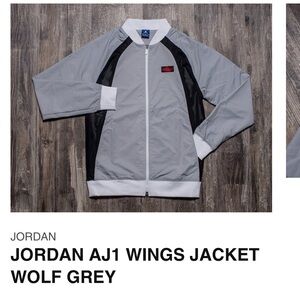 Jordan AJ1 Wings Jacket - Gray and Black